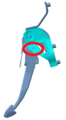 Geely Geometry A plastic black brake pedal for vehicle braking
