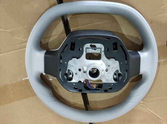 OEM White Leather Wrapped Steering Wheel Replacement For Geely Geometry A